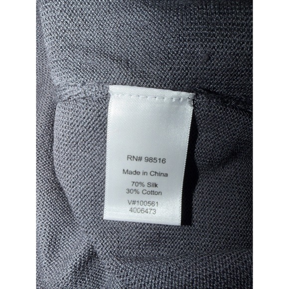 Coldwater Creek Flute Neck Silk Blend Sweater Shell Size 1X NWT Charcoal Gray - Picture 6 of 7